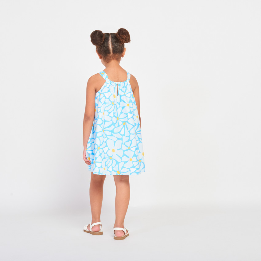 Αμάνικο φόρεμα με σχέδιο λουλούδια για κορίτσι 