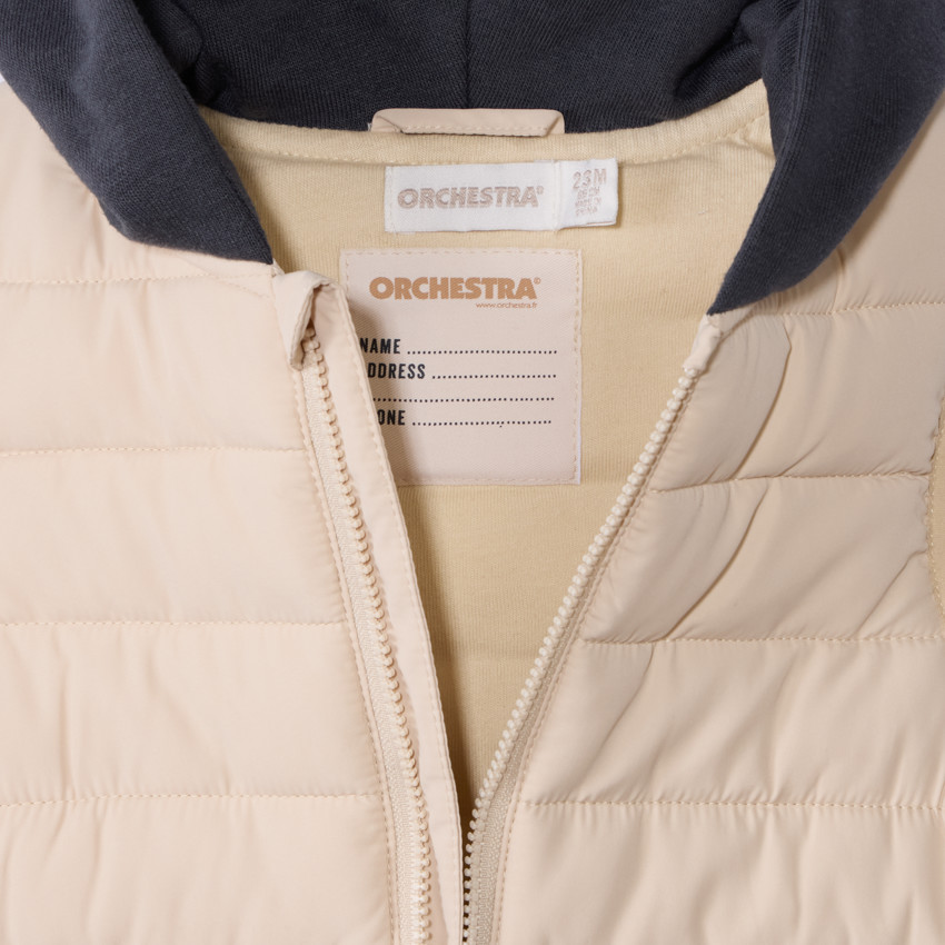 Αμάνικο χαριτωμένο bi-matière μπουφάν για bebe αγόρι 