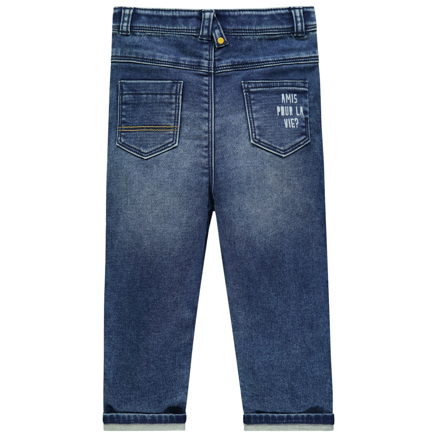 Jean denim effet used με τσέπη σχέδιο για bebe αγόρι 