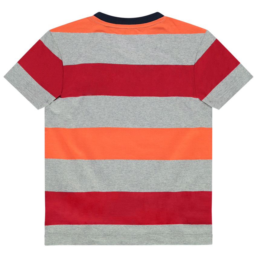 Κοντομάνικη μπλούζα με ρίγες και συννεφάκια κειμένου 