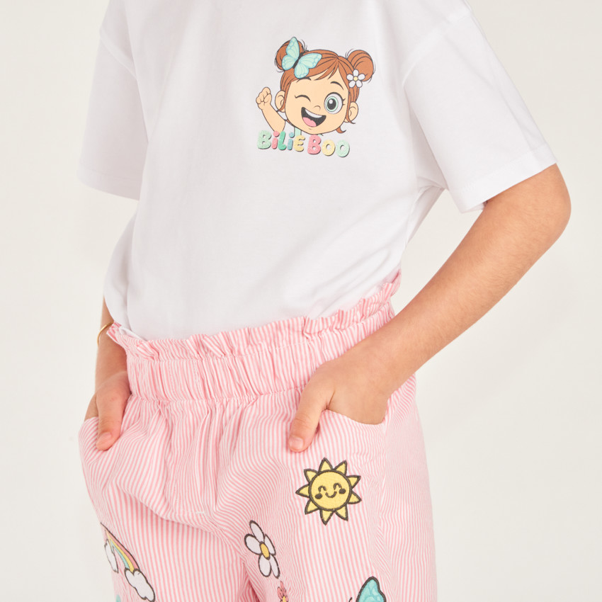T-shirt κοντά μανίκια 1/2 oversize Bilie Boo για κορίτσι 