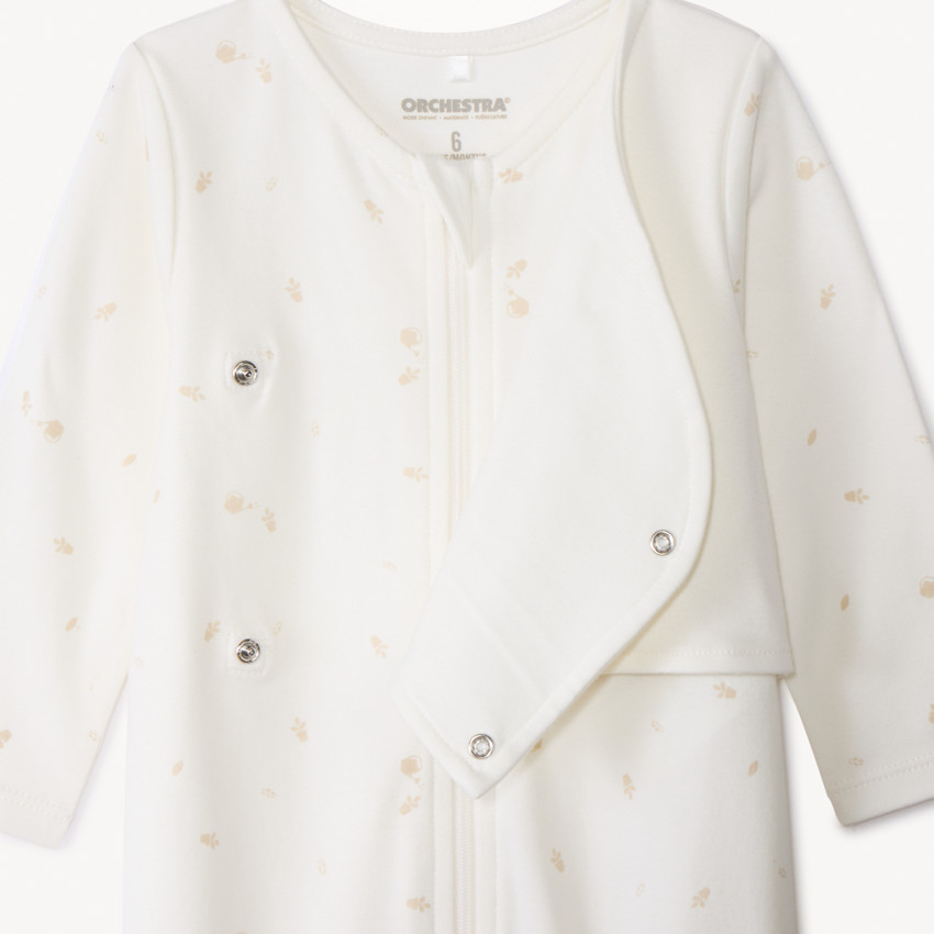 Φορμάκι με φερμουάρ και εκτύπωση effet 2-σε-1 για μωρό 