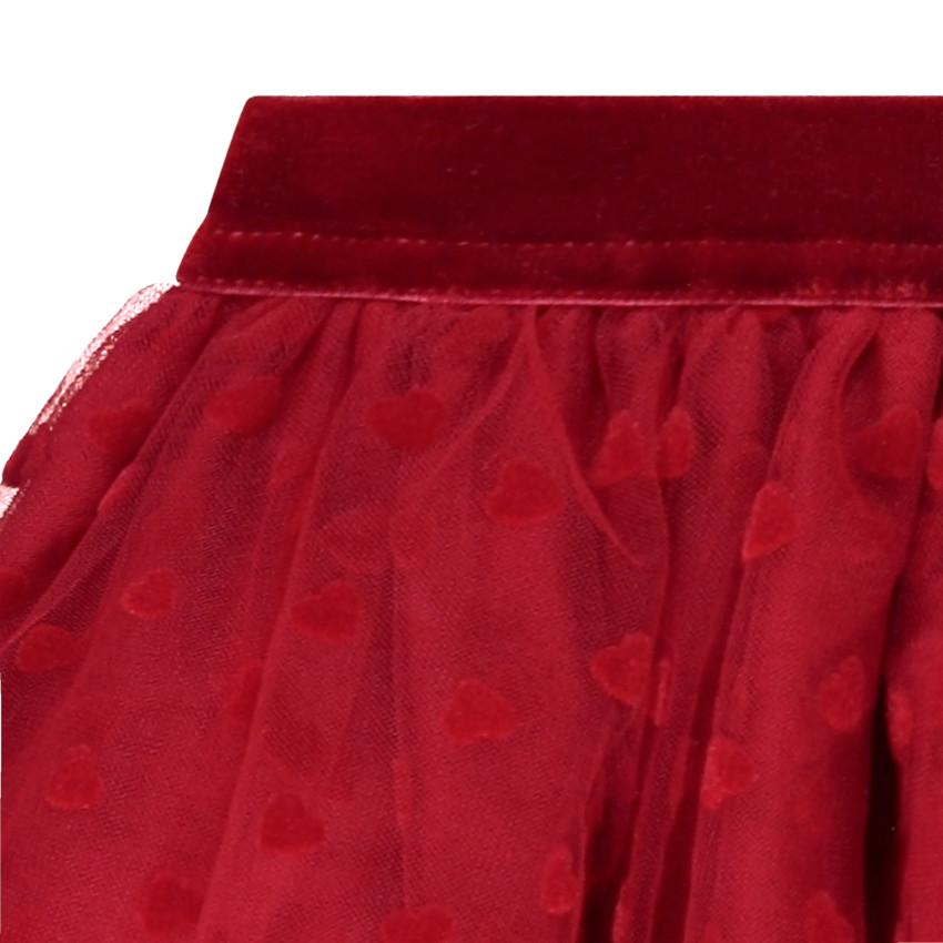 Φούστα με τούλι και σχέδιο καρδιές για bebe κορίτσι 