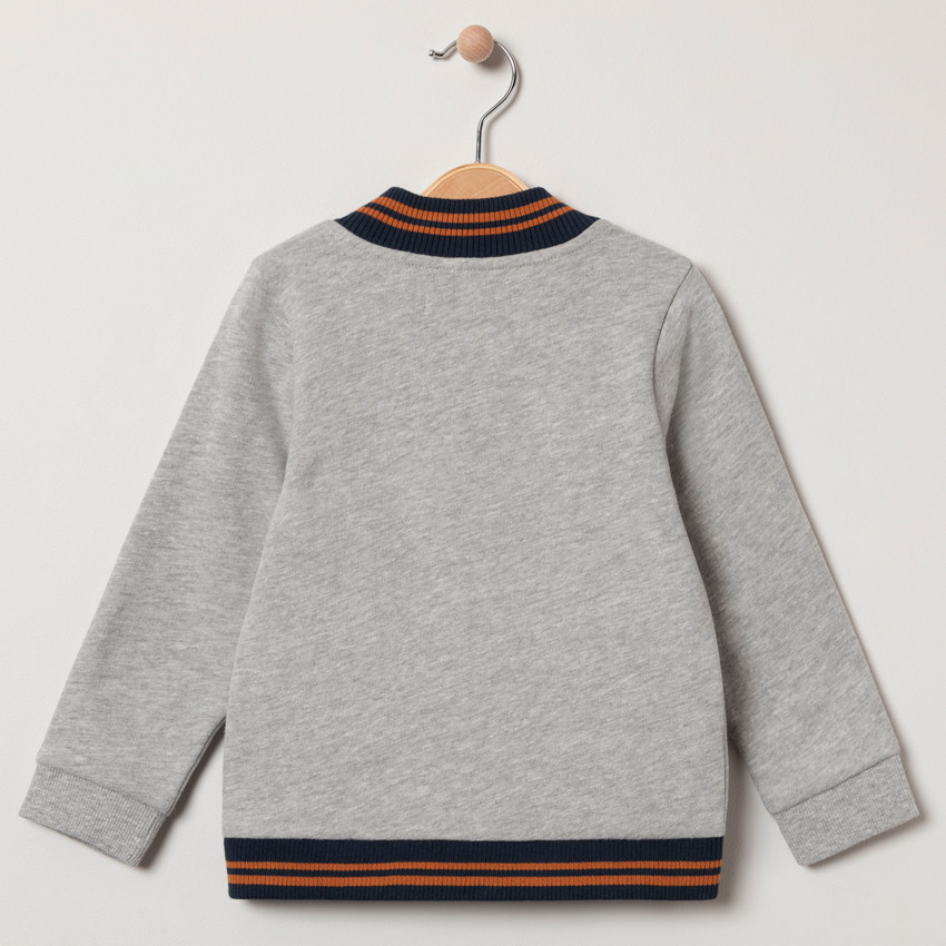 Gilet en molleton à col teddy et inscriptions 