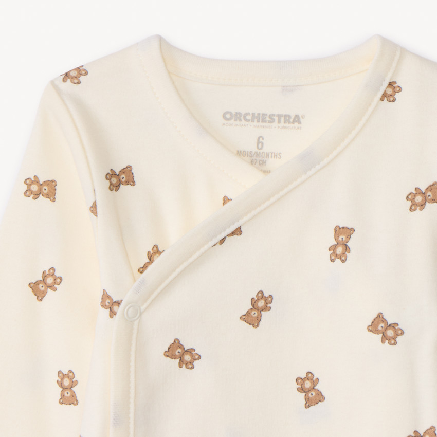 Σετ 2 φαντεζί bodies με σχέδιο αρκουδάκι για μωρό 