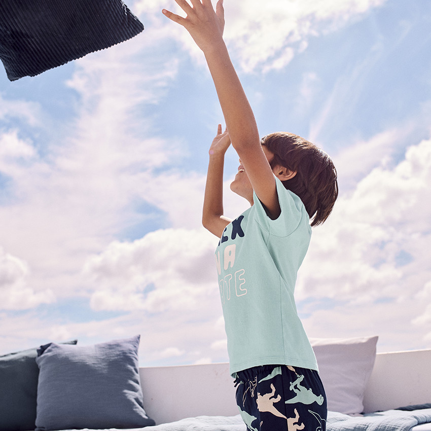 Σετ πιτζάμα κοντό με σχέδιο T-Rex για αγόρι 