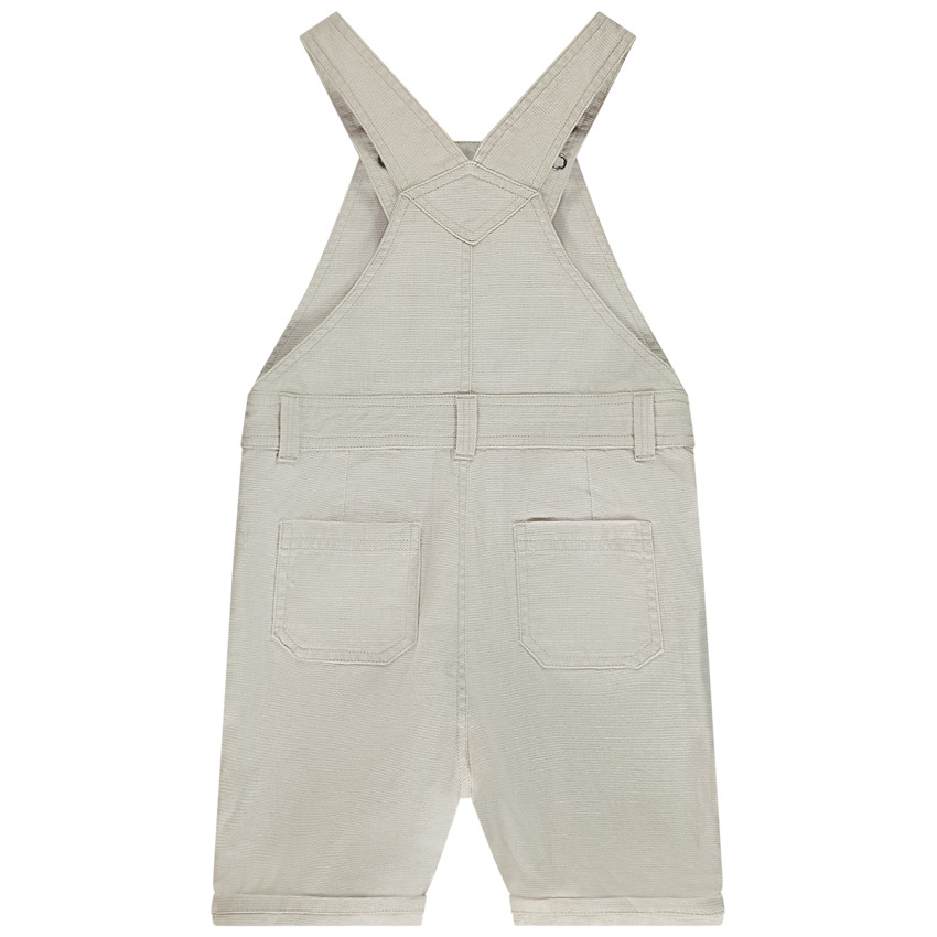 Salopette courte broderie palmiers pour bébé garçon 