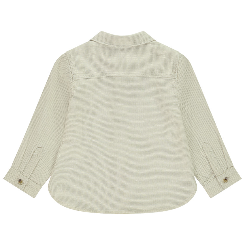 Πουκάμισο μακρυμάνικο με εφέ κηρήθρας για αγόρι 