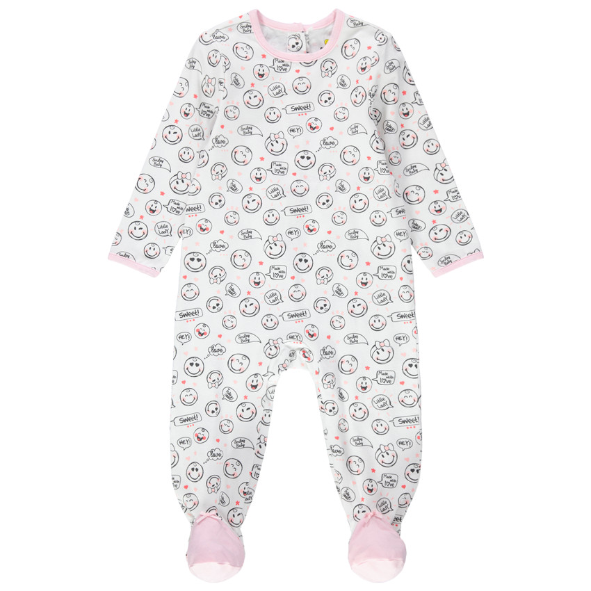 Φορμάκι ύπνου ζέρσεϊ με μοτίβο Smiley σε όλη την επιφάνεια 