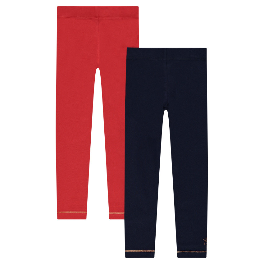 Σετ με 2 μονόχρωμα κολάν ζέρσεϊ με χρυσαφί στάμπα 