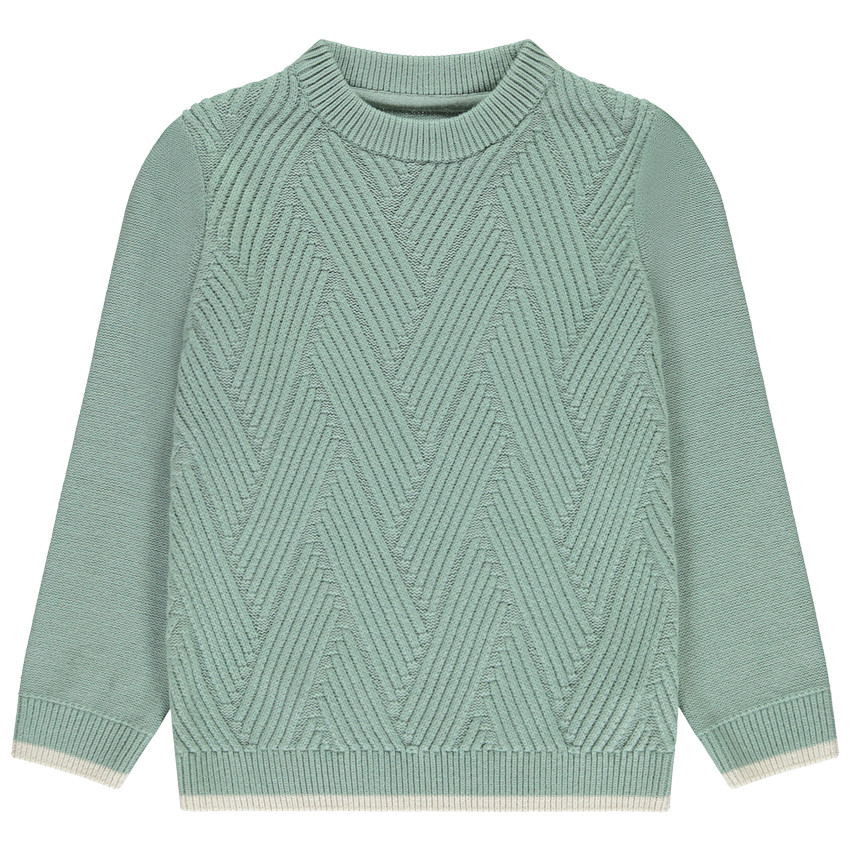 Πουλόβερ πλεκτό σε jacquard για αγόρι 