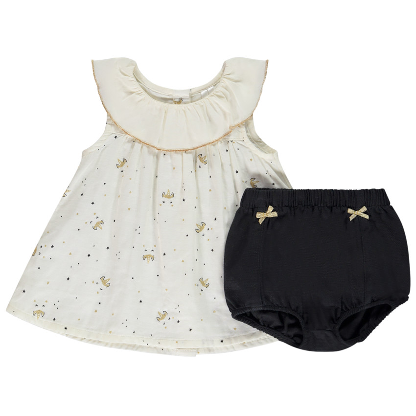 Σέτ 2 τμχ. με φόρεμα με σχέδιο μονόκερος για μωρό κορίτσι 