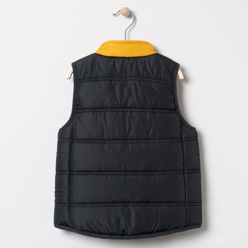 Doudoune sans manches à rayures contrastées 