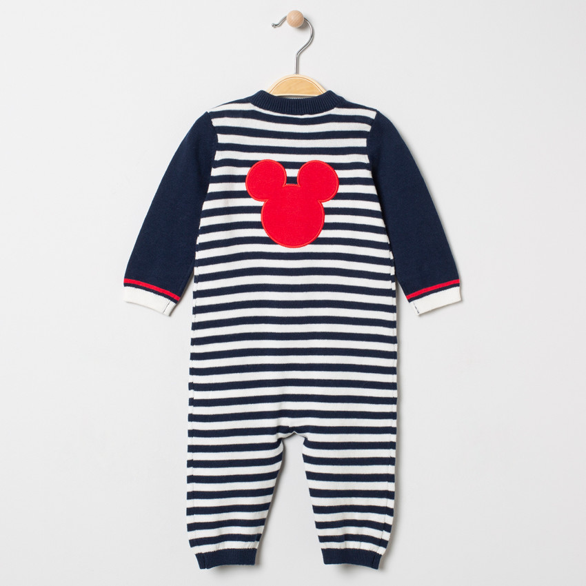 Combinaison en tricot à rayures et motifs Mickey Disney 