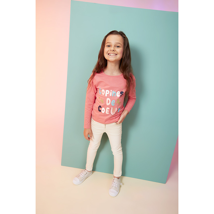 Στενό τζιν χωρίς σχέδιο με στρας για κορίτσι 