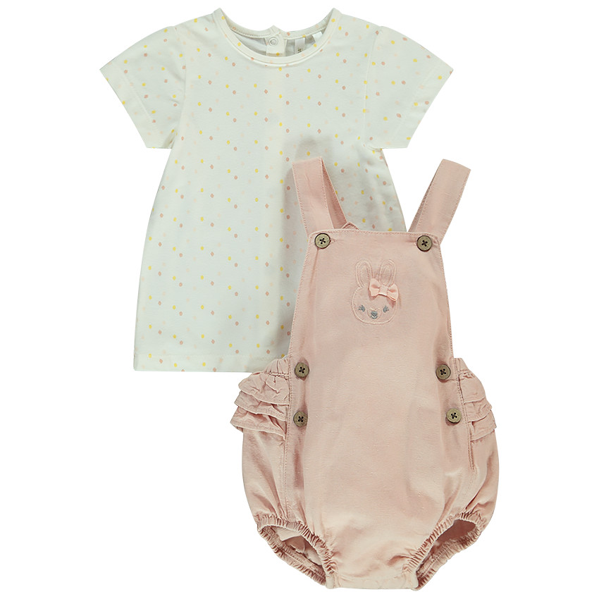 Ensemble t-shirt + salopette pour bébé fille  Additional Ensemble t-shirt + salopette pour bébé fille