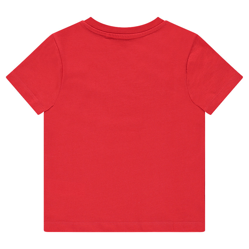 Κόκκινη κοντομάνικη μπλούζα με στάμπα δεινόσαυρο 