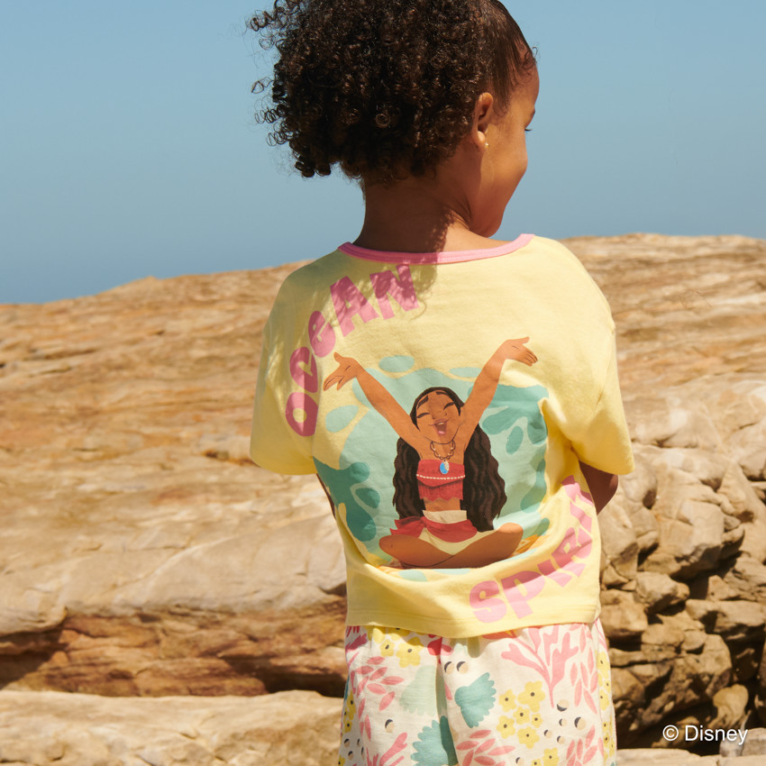 T-shirt με κοντά μανίκια με σχέδιο Vaiana Disney κορίτσι 