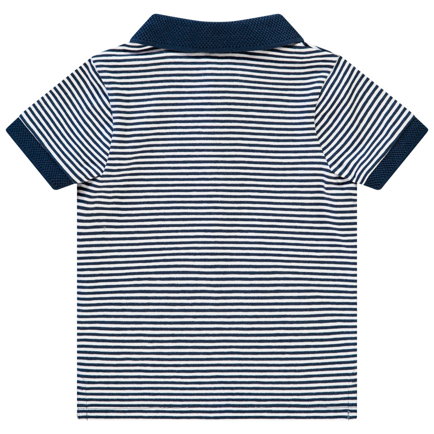 Polo κοντομάνικο βαμβακερό ριγέ για bebe αγόρι 