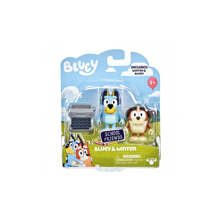 Σετ Με 2 Φιγούρες Και Αξεσουάρ School Friends Bluey & Winton 2Τμχ  