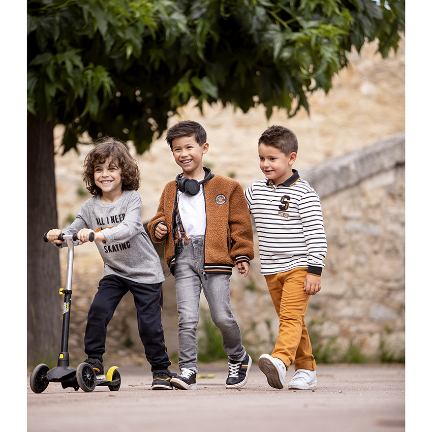 Jean στυλ ξεβαμμένο με τιράντες για αγόρι 