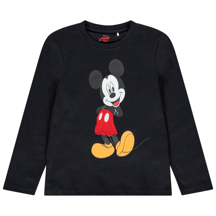 T-shirt μακρυμάνικο μαύρο σχέδιο Mickey Disney 