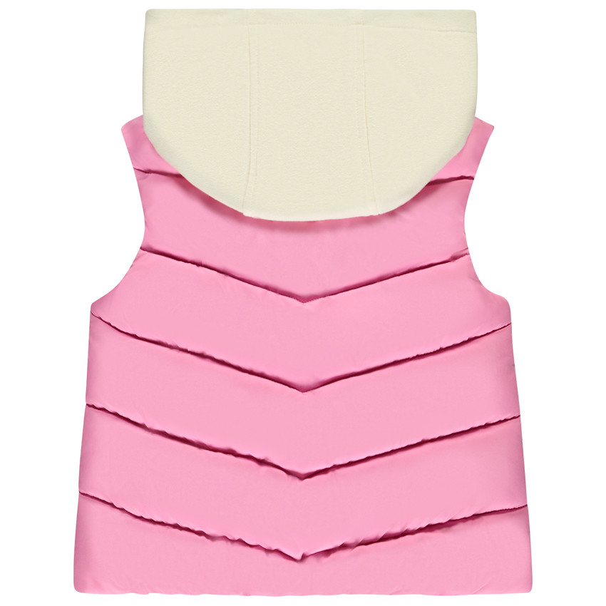 Αμάνικο μπουφάν με κουκούλα από φούτερ για κορίτσι 