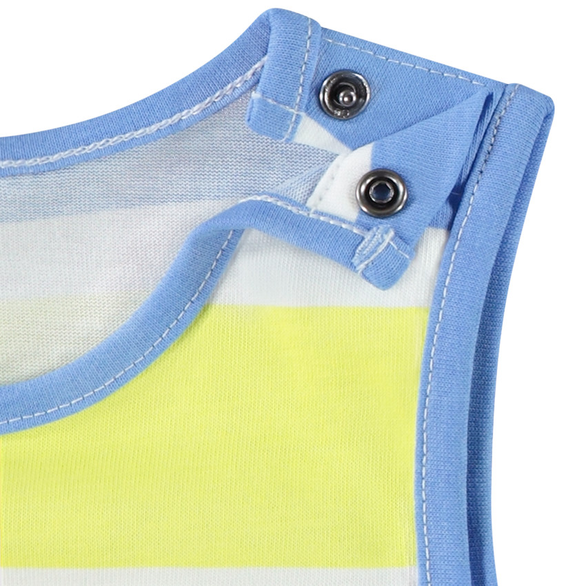 Σετ από 2 αμάνικα μπλουζάκια φαντεζί από jersey slub για μωρό αγόρι 