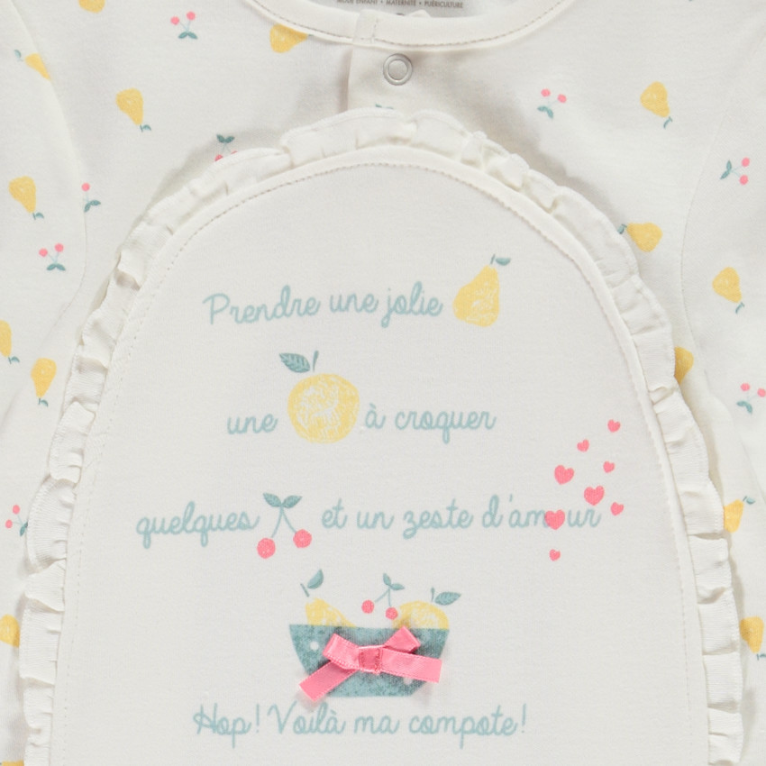 Φορμάκι από jersey print fruits για bebe κορίτσι 