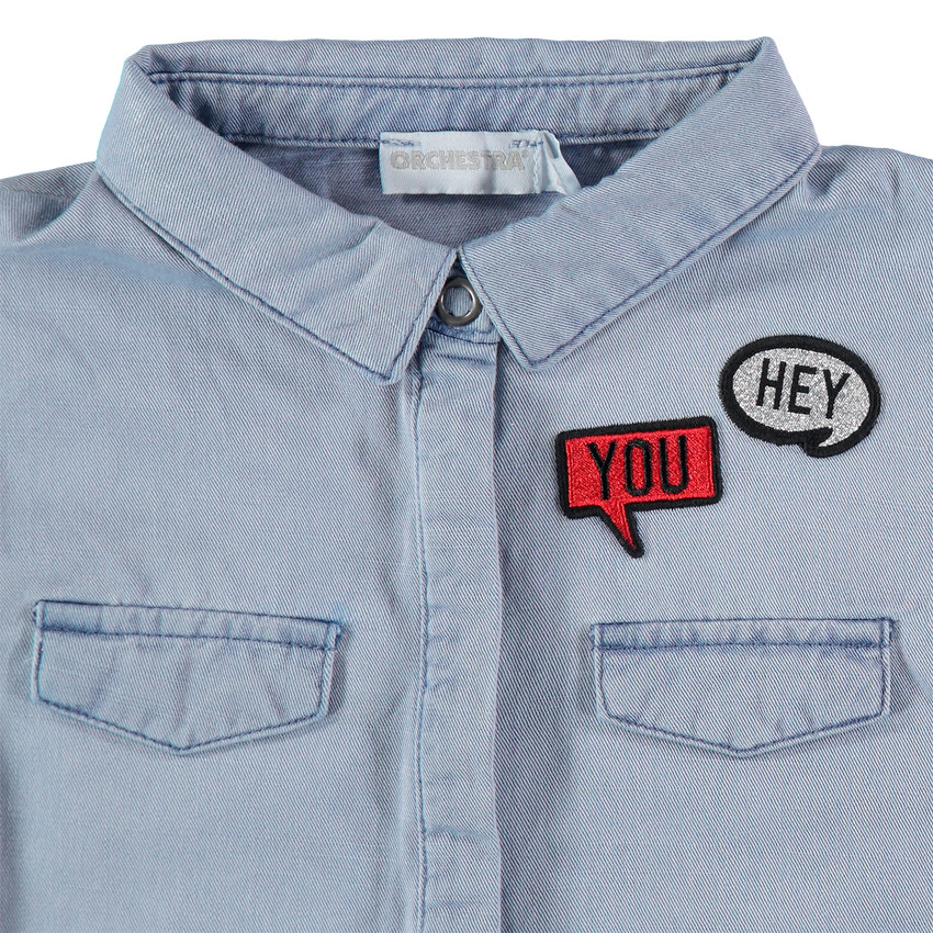 Ολόσωμη φόρμα από Tencel με απλικέ σήματα  