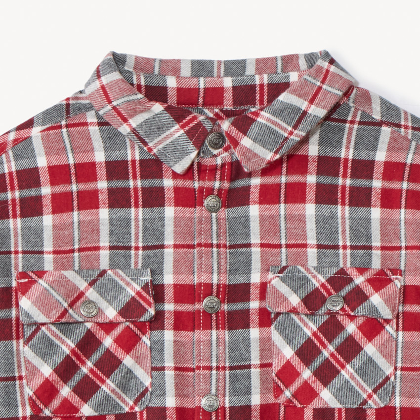 Surchemise manches longues à carreaux pour garçon 