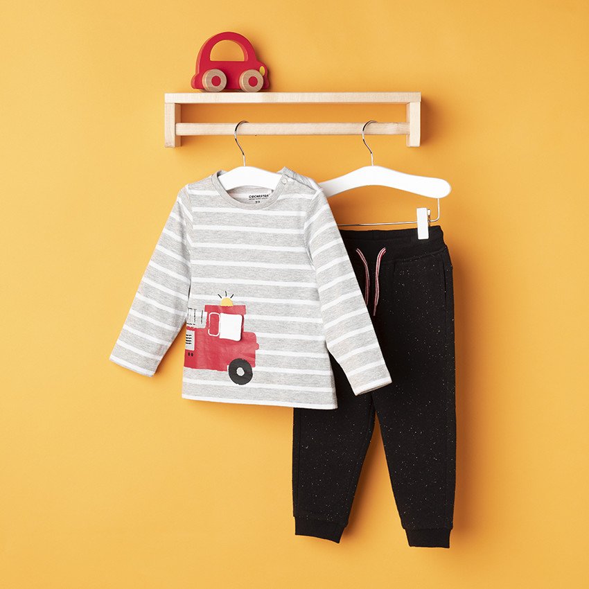 Παντελόνι φόρμας από μελανζέ φανέλα  Additional Παντελόνι φόρμας από μελανζέ φανέλα