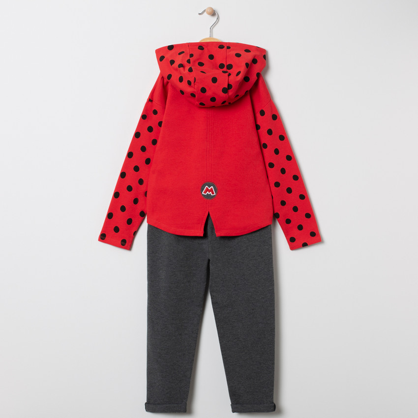 Jogging en molleton à pois et print Minnie 