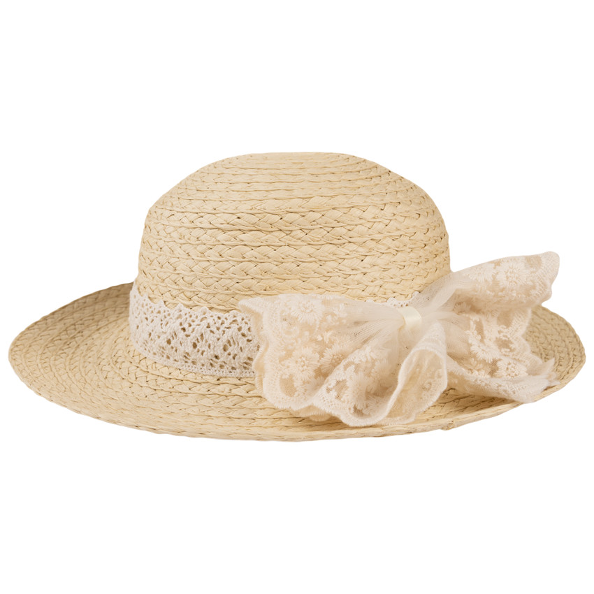 Καπέλο από ψάθα με μεγάλο φιόγκο για κορίτσι 
