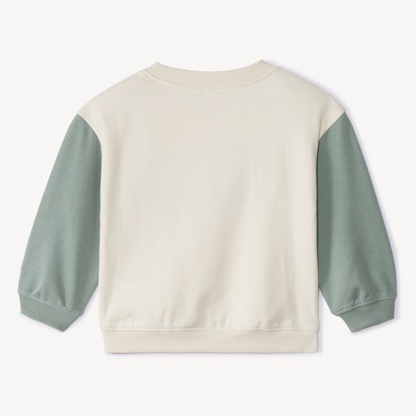 Φούτερ molleton oversize δίχρωμο με σχέδιο scooter για bebe αγόρι 