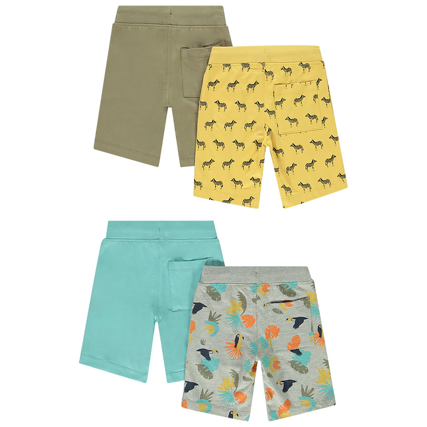 Lot de 4 bermudas molletonnés pour garçon 