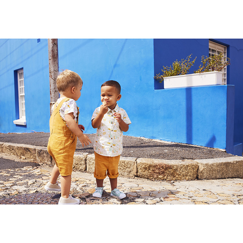 Σετ 2 τμχ. με σχέδιο φύλλων για bebe αγόρι 