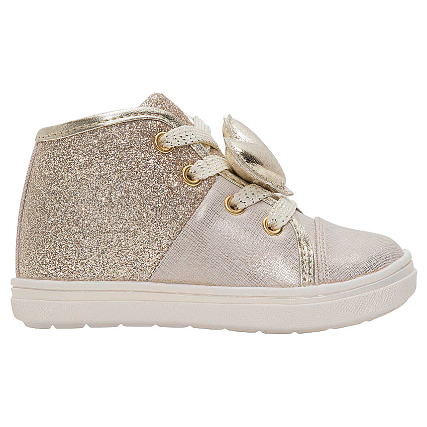 Βρεφικά κοριτσίστικα παπουτσάκια με χρυσαφί παγιέτες 