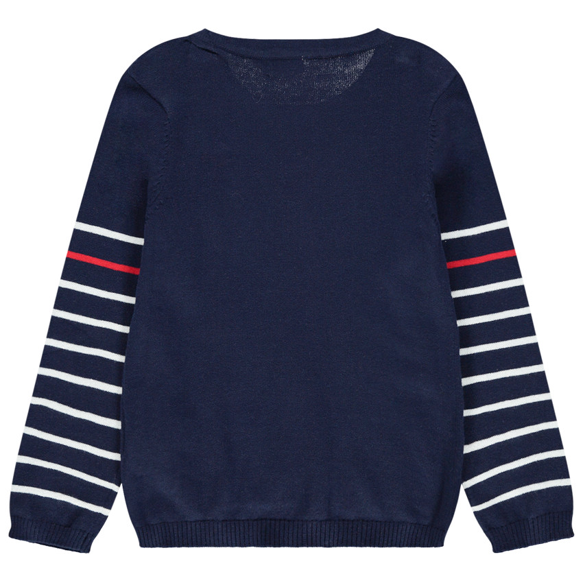 Pull en tricot motif noeud en sequins 