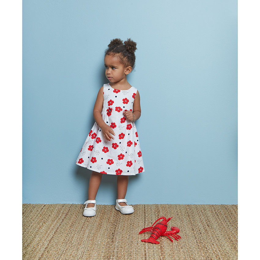 Φόρεμα κοντό με λουλούδια για bebe κορίτσι 