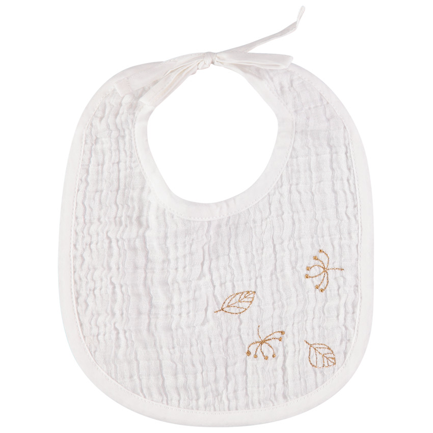 Σαλιάρα από τετραγωνικό ύφασμα με κεντημένα φύλλα  Additional Σαλιάρα από τετραγωνικό ύφασμα με κεντημένα φύλλα