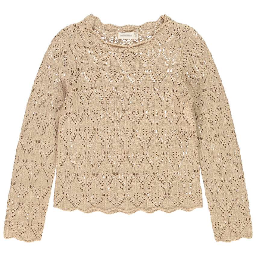 Πουλόβερ ajouré για κορίτσι 