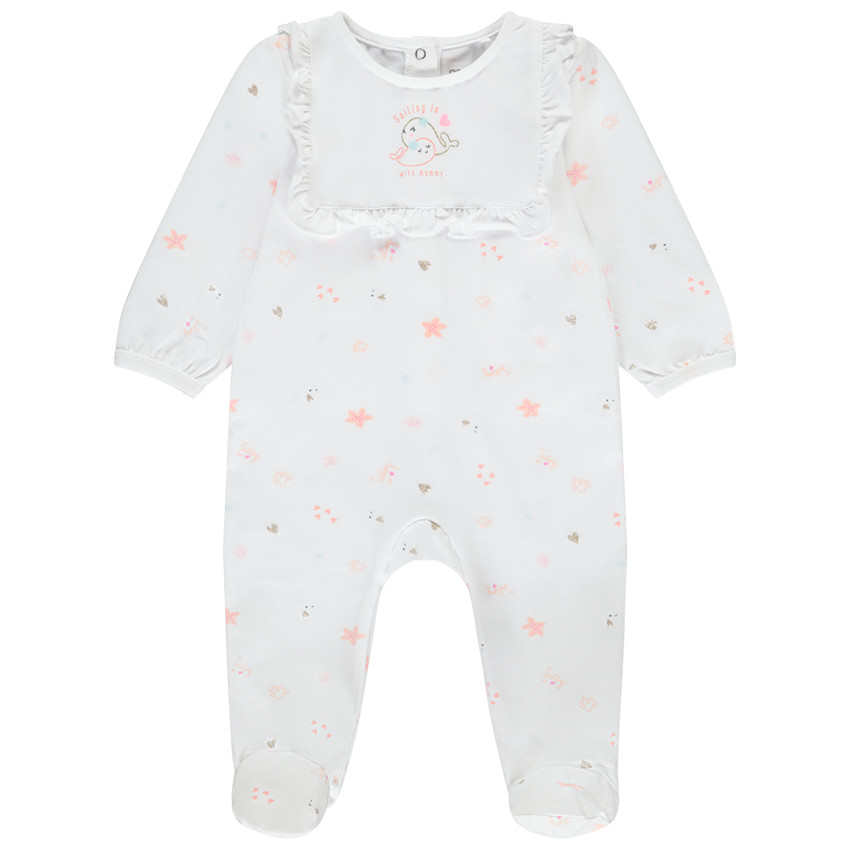 Φορμάκι με σχέδιο και βολάν για bebe κορίτσι 