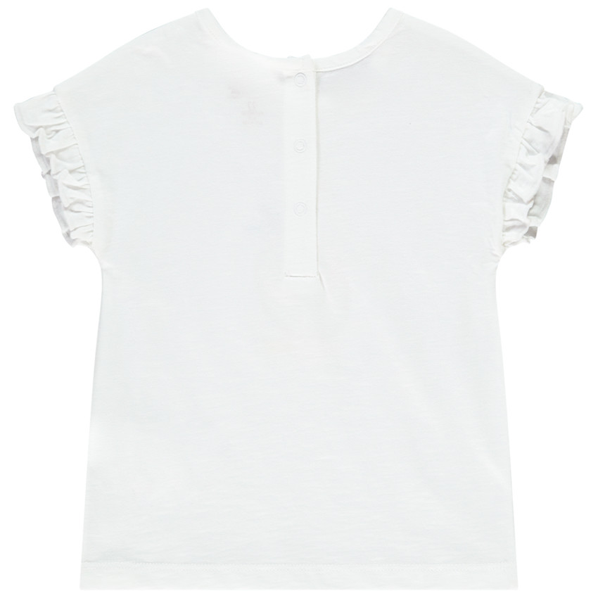 T-shirt κοντομάνικο με βολάν για bebe κορίτσι 