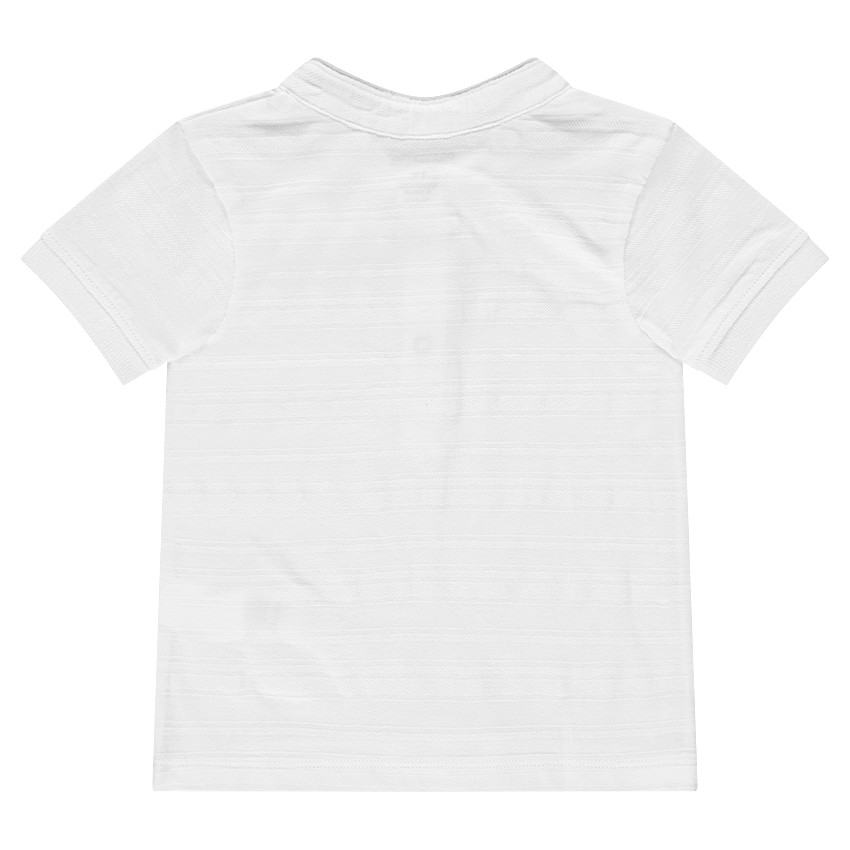 Κοντομάνικο πόλο με ριγέ όψη και στάμπα αυτοκίνητο 