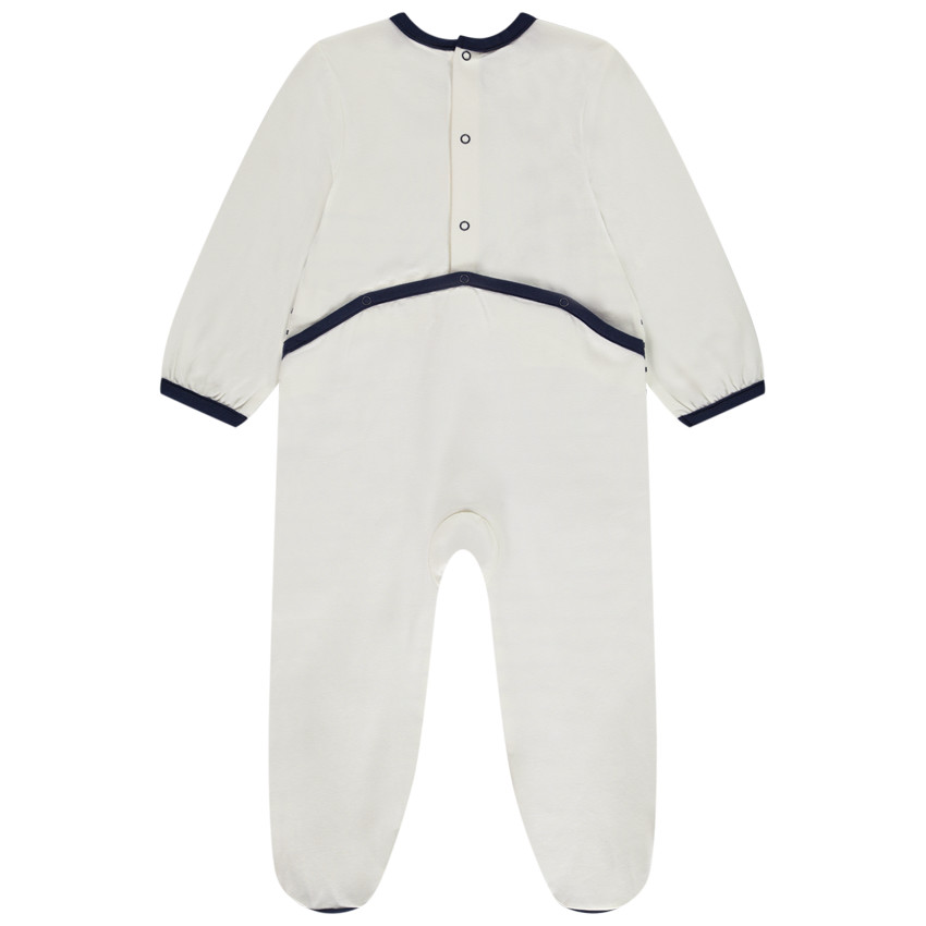 Dors-bien rayé print baleine pour bébé garçon avec ouvertures différentes selon l'âge 