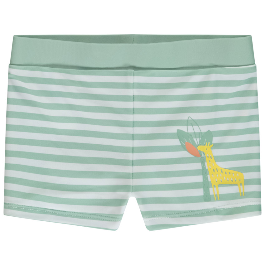 Μπόξερ de bain με ρίγες και print καμηλοπάρδαλη για bebe αγόρι 
