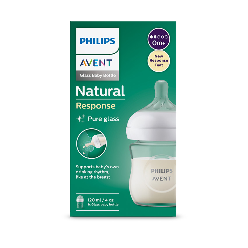 Mπιμπερό Natural Response 0m+ 120ml Γυάλινο AVENT  Additional Mπιμπερό Natural Response 0m+ 120ml Γυάλινο AVENT