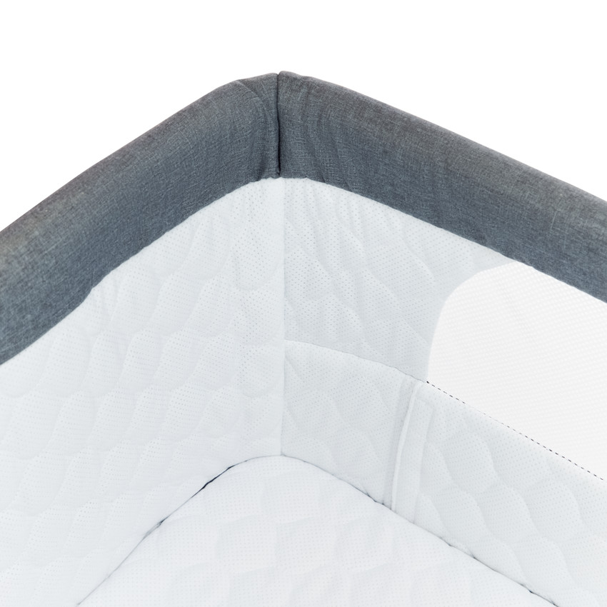 Κούνια cododo με ρόδες Bisoo γκρι 