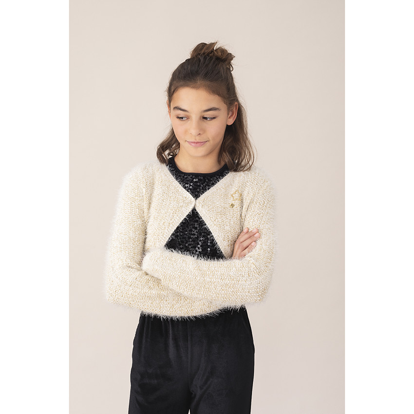 Combinaison longue manches courtes en velours à sequins 